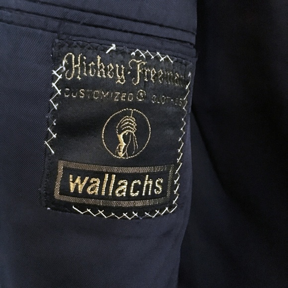 Hickey Freeman Vintage Men's Wool Blazer 38R Blue - Picture 7 of 8